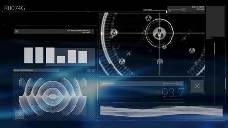 Animation-of-scope-scanning-and-data-processing-over-digital-screen