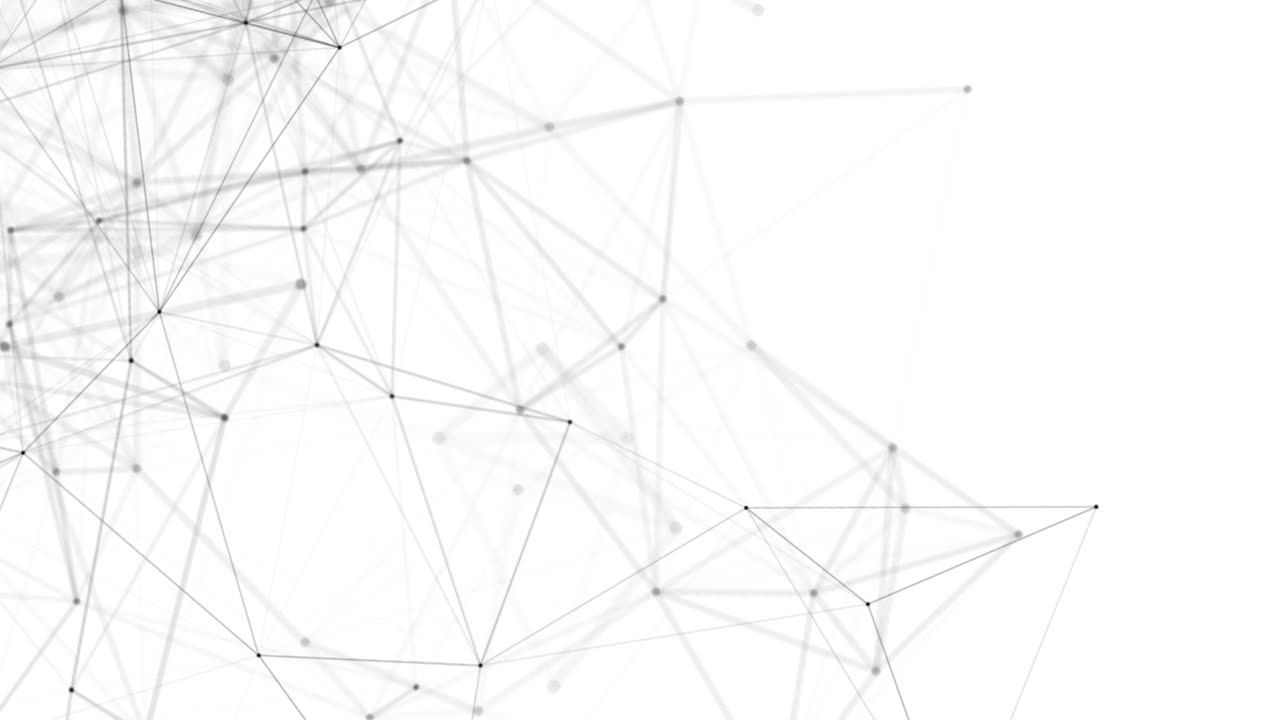 Plexus fantasy abstract technology. Abstract geometric background with moving lines, dots and triangles. Science. Medicine and technology. Loop animations