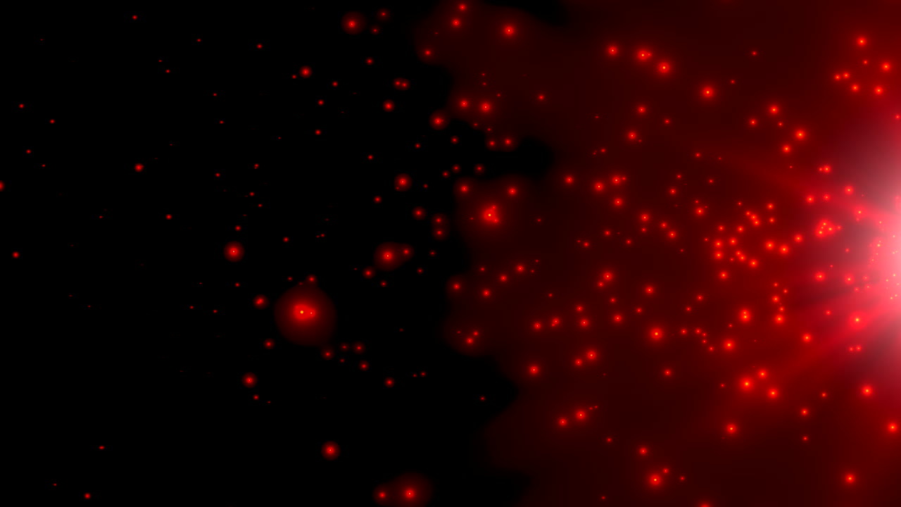 Motion red particles and stars in galaxy 1