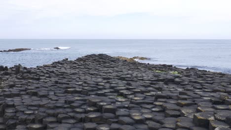 unique interlocked basalt columns at giants causeway ireland