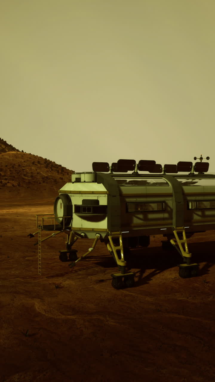 Space exploration vehicle on an extraterrestrial surface with rugged terrain