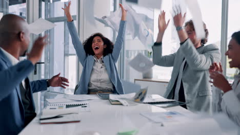 successful business team celebrating together
