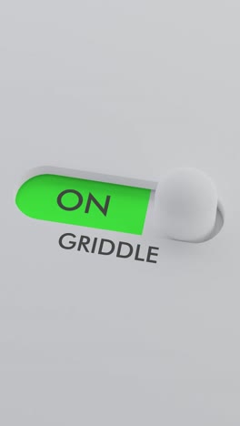 switching on the griddle switch vertical video