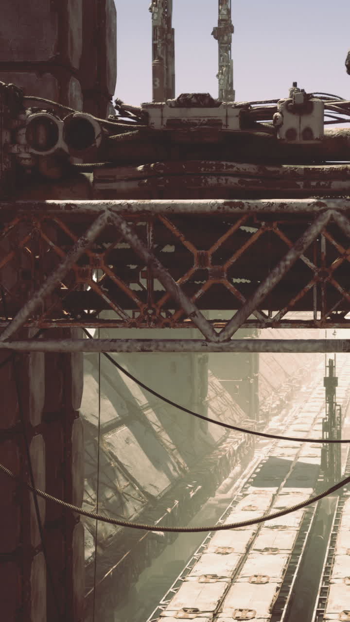 Exploring the intricate structures of a futuristic industrial landscape