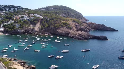 overview of  vedella, ibiza, spain