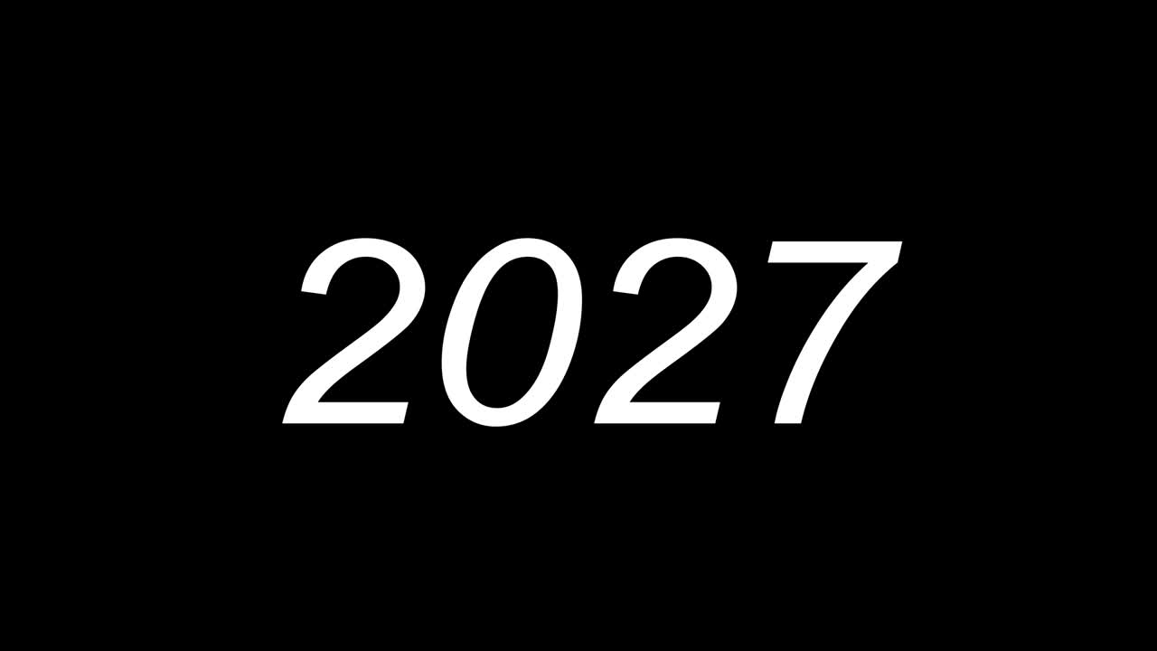 2027 animación de texto gráficos de movimiento