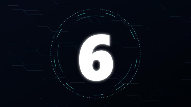 Digital Countdown Timer with Futuristic Circuit Board Graphics