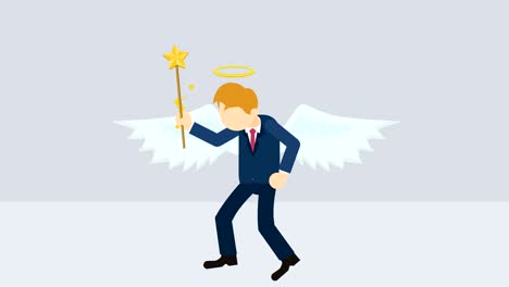 cute angel illustration. love & peace. business character. cosplay. abstract loop animation.