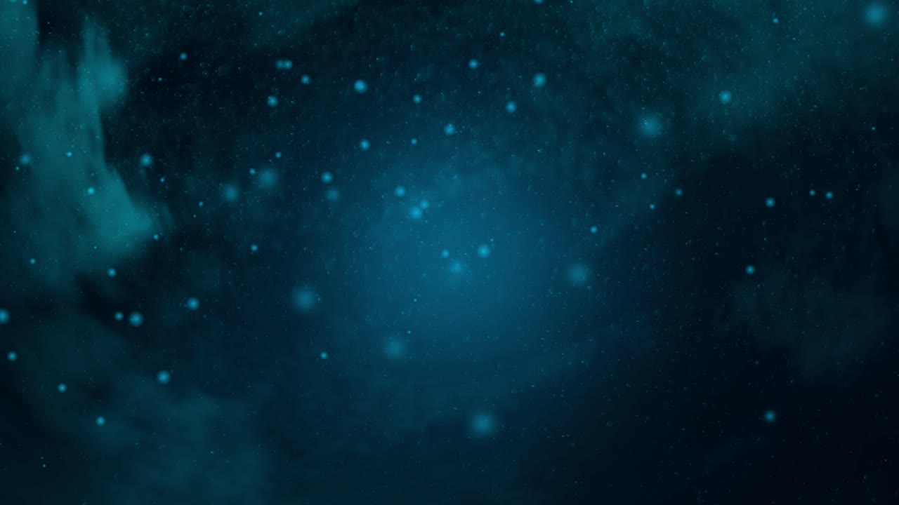 animación dinámica de fondo verde azulado de los símbolos del controlador de juego con partículas