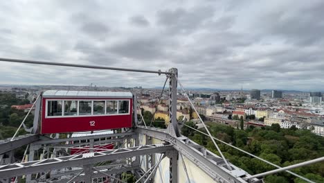 vienna old town city centre in austria from above filmed in 4k