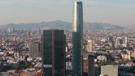 mitikah tower, coyoacan cdmx, drone footage with parallax effect