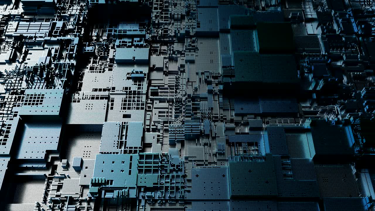 el fondo de la tecnología de la cpu abstracta futurista de 4k.