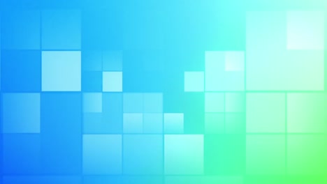 animation of squares on blue and green background