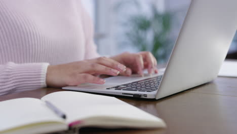 woman working on laptop