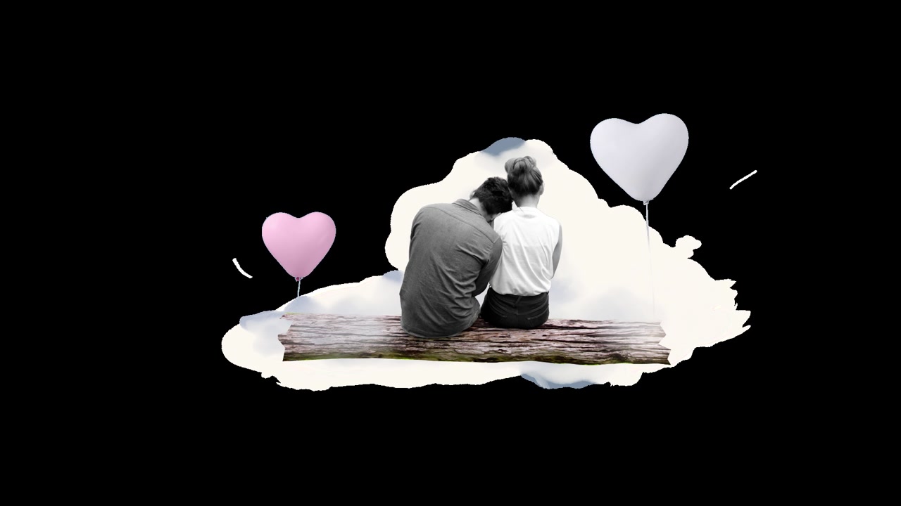 Animated Love Elements on alpha channel