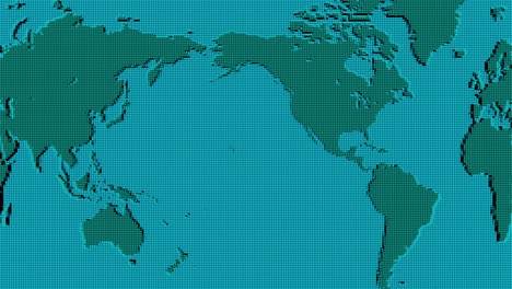 Mapa-Del-Mundo-Giratorio-Punteado,-Bucle-Sin-Interrupción