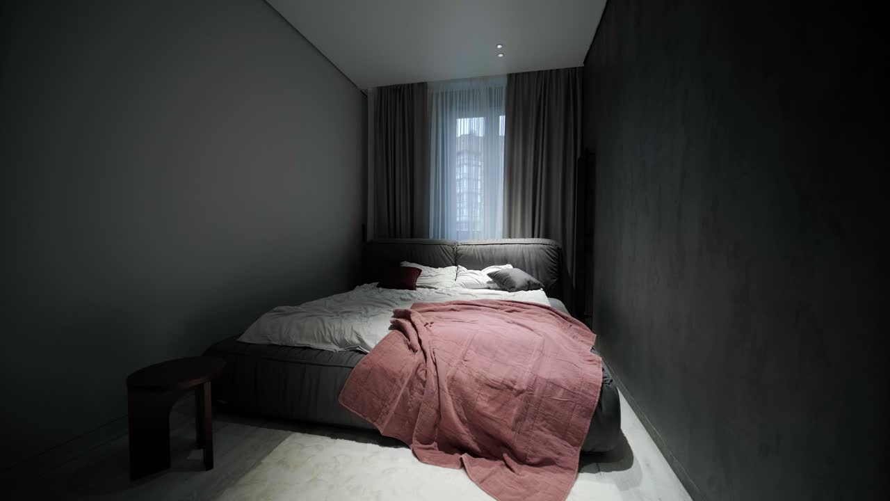 부-거실의 현대적인 스타일리시 인테리어. 집 내부 디자인