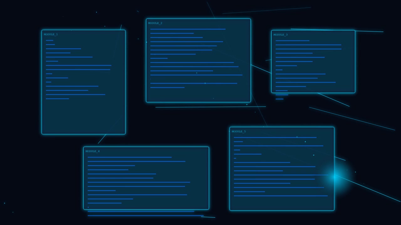 Interfaccia Digitale con Moduli di Dati Interconnessi e Linee di Rete Luminose