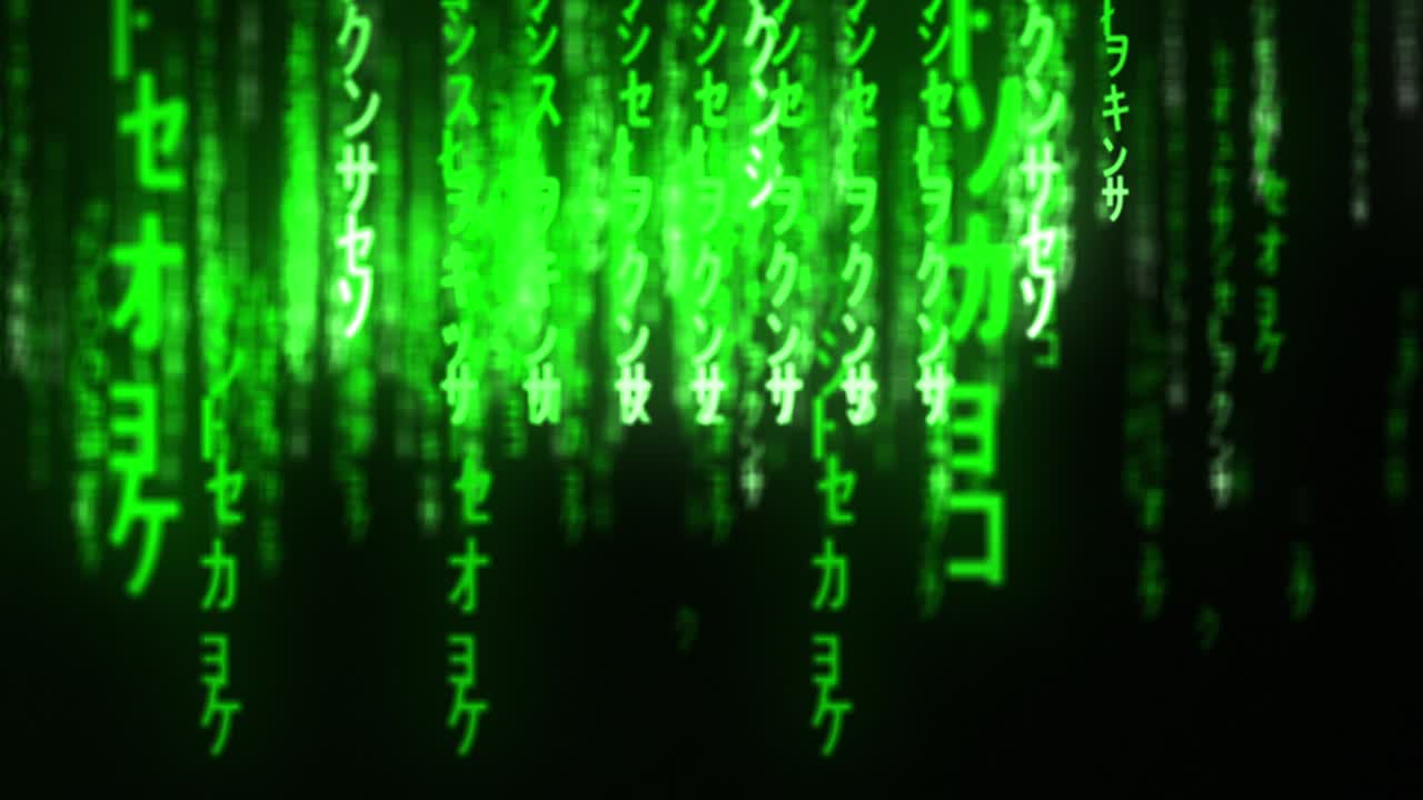 Matrix - Hacked Binary Code Zoom Particle Playground