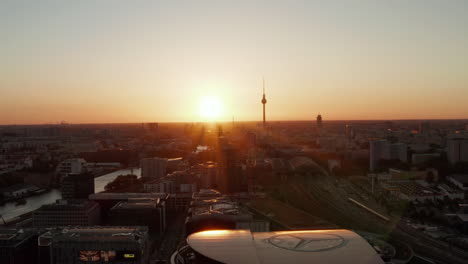Berlin-Aerial-Wide-Angle-Drone-Shot-backwards-Dolly-out-with-view-of-German-Capital-City-Establisher