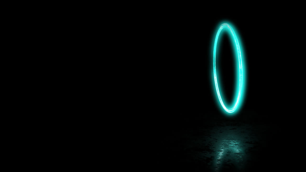 Animation of glowing neon circles