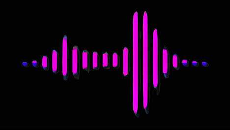 vibrant abstract soundwave art animation isolated asset, transparent 4k video, alpha channel, prores