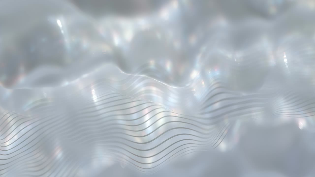 abstracto superficie de rayas onduladas blancas bucle sin costuras animación de renderización 3d
