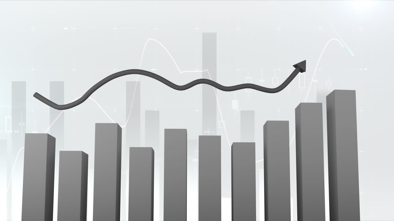 gráficos que muestran las estadísticas cambiantes