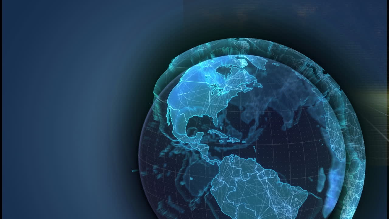 animación de la red de conexiones en todo el mundo