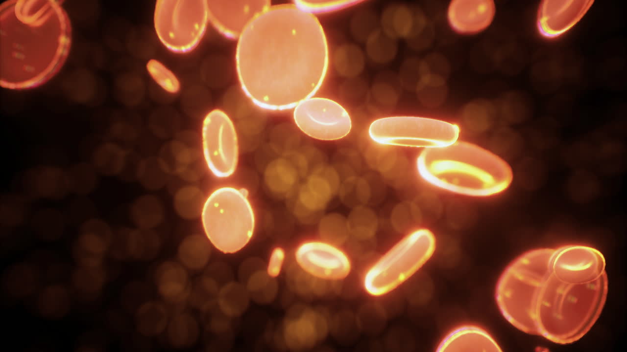 Illuminated micro particles dancing in a vibrant abstract space atmosphere