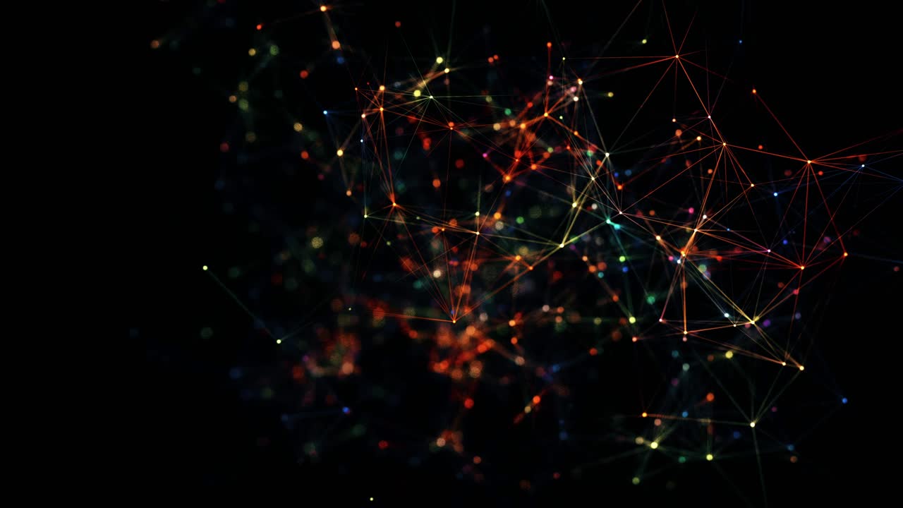 3D render abstract plexus shapes