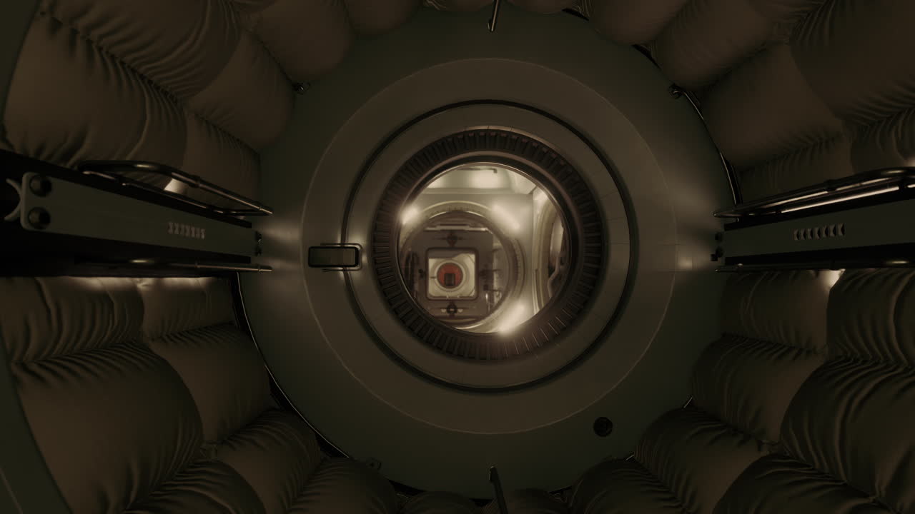 interior de la estación espacial en el espacio