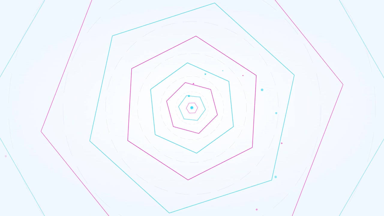 Fundo de Movimento Abstrato com Linhas Hexagonais Pulsantes