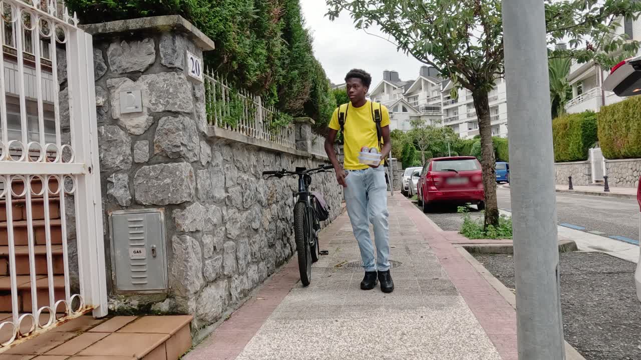 Food Delivery Man with Order