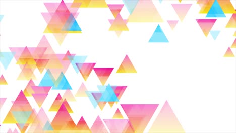 coloridos triángulos pastel abstracto tecnología baja poli animación de video