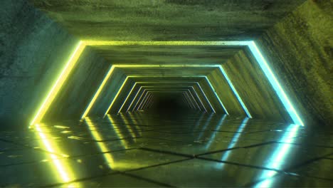 neon glowing tunnel