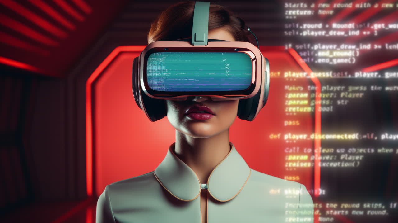mujeres con auriculares vr generativos a.i.
