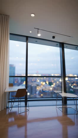 Modern Apartment Living Room at Night