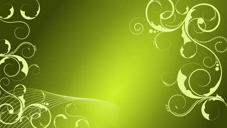 animación floral verde con espacio para el texto de copia