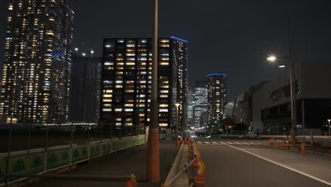 도쿄 하루미 재개발 지역 야간 전망 2022년 6월