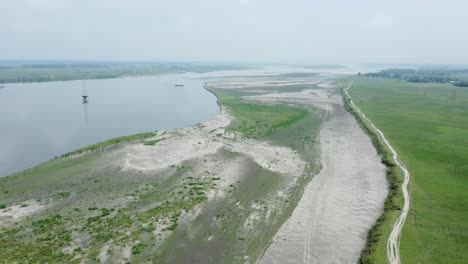 Drone-view-shot-of-asian-largest-river-island-majuli-Island