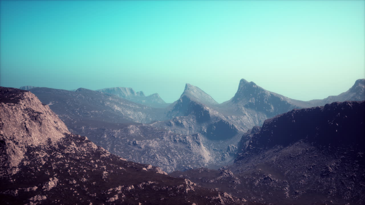 차가운 안개 가을 땅은 다채로운 그림자에