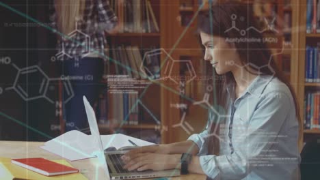 Woman-studying-in-the-library