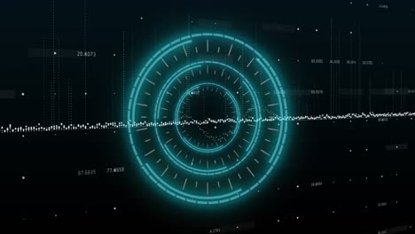 animation of scope scanning and data processing over grid