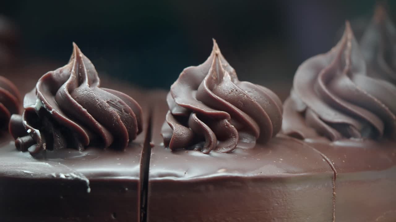 Close-up of a chocolate cake