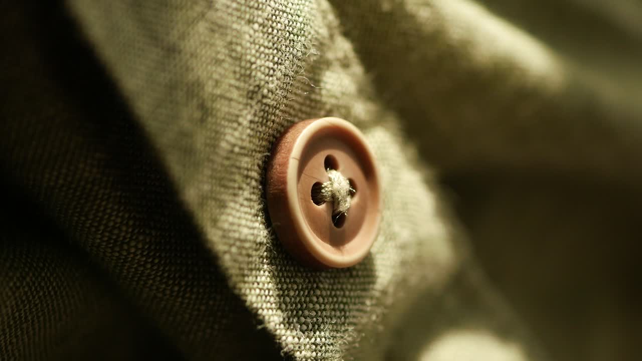 Close-up of a button on fabric