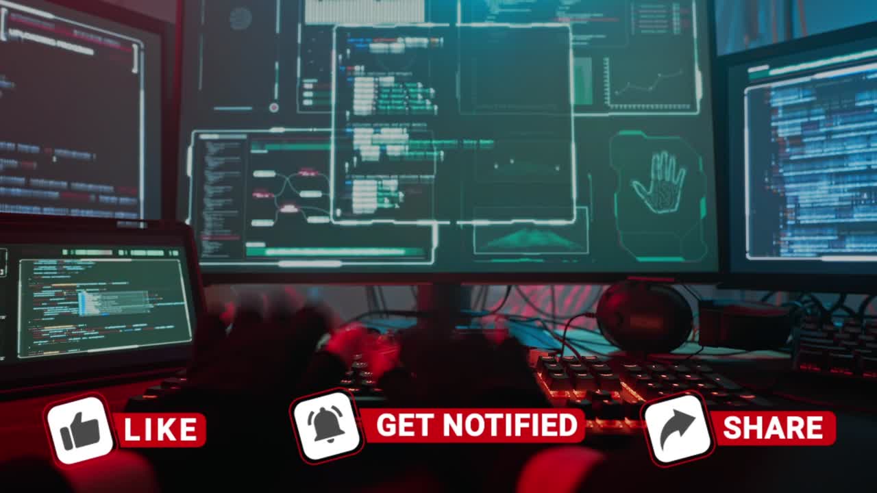 A modern motion graphics template designed for subscribe button video content