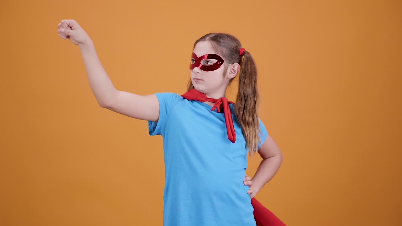 Girl in Superhero Costume