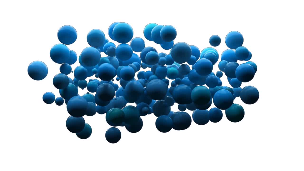 Digitally generated video of bubbles