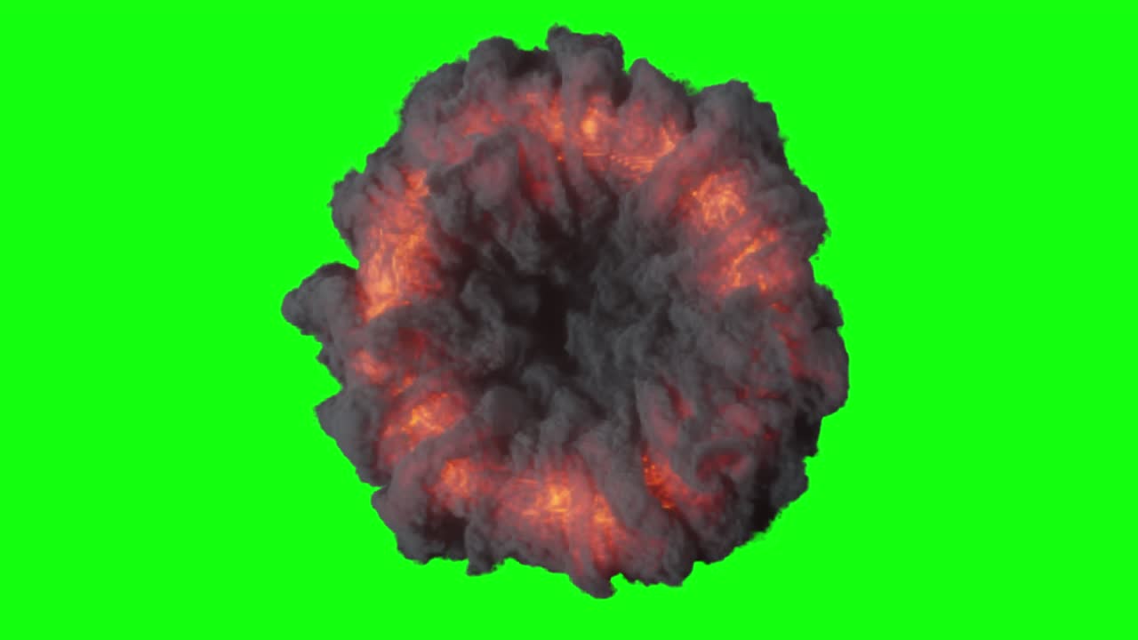efecto de explosión circular en pantalla verde